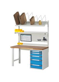 Banco da lavoro con sovrastruttura serie 7000 eurokraft pro