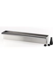 Oase, Brunnen + Gartenteich, Edelstahl-Wasserfall (L x B x