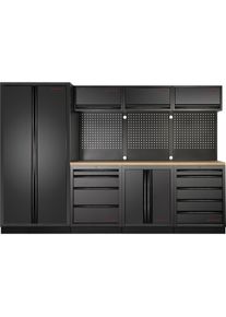 Kraftwerk, Werkstattschrank, MOBILIO-EX BLK Kombi Lochwand Buche (295.50 cm, 200 cm)