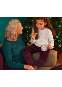 Tchibo - Jumbobecher mit Dekor - wei&szlig;