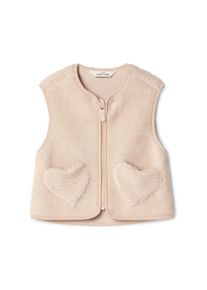 Tchibo - Kinder-Teddyfleece-Weste - M&auml;dchen - Gr. 110/116 - creme