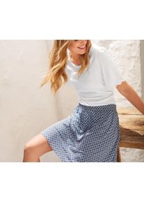 Tchibo - Bedruckter Jerseyrock - Damen - Gr. S - wei&szlig;/print