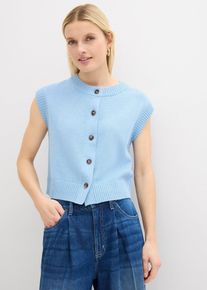 bonprix Femei Vestă tricotată, albastru, 52/54