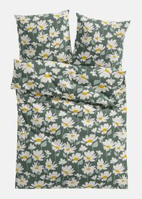 bonprix Lenjerie de pat din linou, verde, 1x 80/80 cm, 1x 135/200 cm