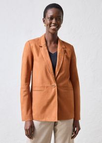 bonprix Blazer aus Veloursleder, braun, Gr.44, vielseitiger kombinierbarer Blazer aus sch&ouml;nem Verloursleder, aus Veloursleder