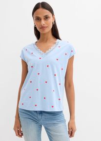 bonprix Női P&oacute;l&oacute; tiszta pamutb&oacute;l, k&eacute;k, 52/54