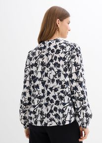 bonprix Női Bl&uacute;z strukt&uacute;r&aacute;s, r&aacute;ncos anyagb&oacute;l, feh&eacute;r, 42