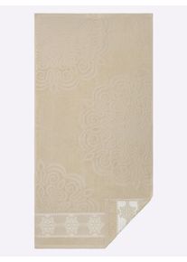 w&auml;schepur unisex Handdoek in zand ,maat 16x22 cm, 2 - Washandje, Witt, 100% Katoen