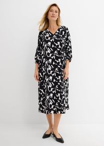 Maxikleid aus flie&szlig;ender Viskose, schwarz, Gr&ouml;&szlig;e 46, Viskose, bonprix