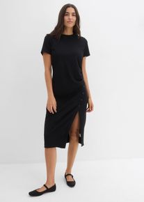 Shirtkleid aus Strukturware, schwarz, Gr&ouml;&szlig;e 40/42 (M), bonprix