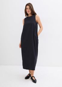Maxikleid mit Eingriffstaschen aus Viskose-Mix, schwarz, Gr&ouml;&szlig;e 34, Viskose, bonprix