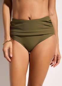 Light Highwaist Shape-Bikinihose mit Raffung, gr&uuml;n, Gr&ouml;&szlig;e 52, bonprix