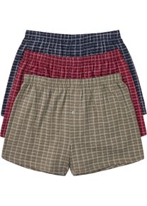 Lockere Jersey Boxershorts aus Baumwolle (3er Pack), rot, Gr&ouml;&szlig;e 9 (3XL), mit Baumwolle, bonprix