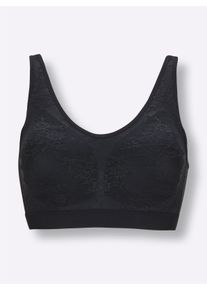 Anita Dames Beha zonder beugel in zwart ,maat M, Witt, 62% Polyamide, 38% Elastan