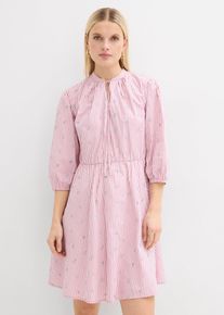 Minikleid aus reiner Baumwolle, rosa, Gr&ouml;&szlig;e 42, mit Baumwolle, bonprix