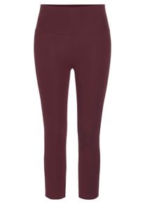 Lascana Dames Caprilegging in wijnrood ,maat 36/38, Witt, 95% Katoen, 5% Elastan