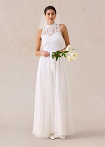 Brautkleid aus T&uuml;ll und Spitze, wei&szlig;, Gr&ouml;&szlig;e 40, bonprix