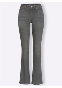 Damen Jeans in formstabiler Stretch-Qualit&auml;t in grey-denim ,Gr&ouml;&szlig;e 19, WITT, 81% Baumwolle, 17% Polyester, 2% Elasthan