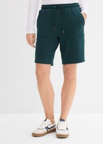 Sweat-Shorts mit Taschen, gr&uuml;n, Gr&ouml;&szlig;e 52/54 (XXL), mit Baumwolle, bonprix