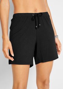 Strandshorts aus flie&szlig;endem Viskose-Mix, schwarz, Gr&ouml;&szlig;e 38, bonprix