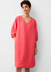 Kleid aus reinem Leinen 3/4 Arm, pink, Gr&ouml;&szlig;e 36, Leinen, bonprix