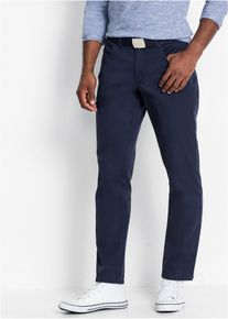 Regular Fit Twillhose aus reiner Baumwolle Straight, blau, Gr&ouml;&szlig;e 48, 100% Baumwolle, bonprix