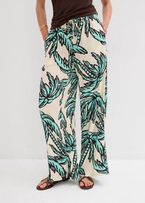 Marlenehose aus flie&szlig;ender Viskose, gr&uuml;n, Gr&ouml;&szlig;e 54, Viskose, bonprix