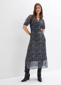 Jerseykleid aus feinem Mesh, schwarz, Gr&ouml;&szlig;e 48/50 (XL), bonprix