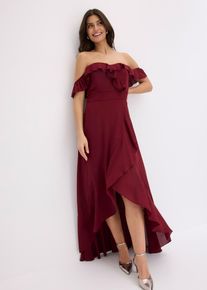Carmen-Kleid mit Volants, rot, Gr&ouml;&szlig;e 40, bonprix