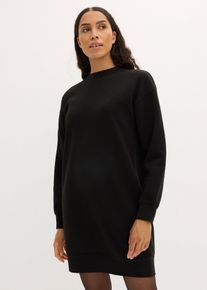 Loose-fit Sweatkleid, schwarz, Gr&ouml;&szlig;e 56/58 (3XL), mit Baumwolle, bonprix