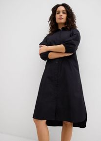 Blusenkleid aus leichter Baumwolle, schwarz, Gr&ouml;&szlig;e 40, 100% Baumwolle, bonprix