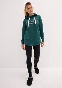 Jogginganzug mit Long-Sweatshirt und Leggings (2-teilig), schwarz, Gr&ouml;&szlig;e 56/58 (3XL), Viskose, bonprix