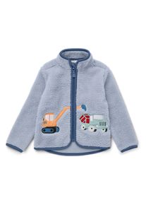 Tchibo - Kinder-Teddyjacke - Jungen - Gr. 122/128 - hellblau/print