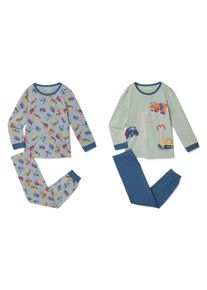 Tchibo - 2 Kinder-Pyjamas - Jungen - Gr. 122/128 - blau/print