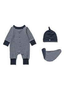 Tchibo - Baby-Set - Baby - Gr. 74/80 - wei&szlig;/gestreift