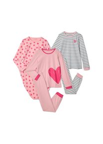 Tchibo - 3 Kinder-Pyjamas - M&auml;dchen - Gr. 134/140 - creme