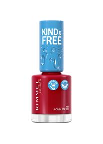Rimmel London, Nagellack, RIMMEL Kind & Free Clean Nail Polish lakier do paznokci 156 Poppy Pop Red 8ml (156 Poppy Pop Red, Farblack)