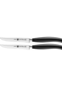 Zwilling Messerserie FIVE STAR Steakmesser 12 cm im 2er Set, Besteck, Schwarz, Silber