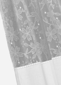 Rideau en coton avec broderie (1 pce) - gris - taille 245x110 cm - 100% coton - bonprix