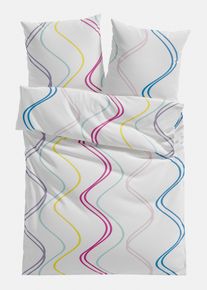 Parure de lit en coton m&eacute;lang&eacute; - multicolore - taille 135x200 cm avec coton - bonprix