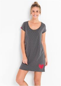 Chemise de nuit d'allaitement coton - gris - taille 58/60 (3XL) avec coton - bonprix
