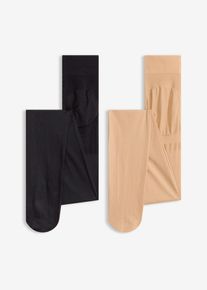 Lot de 2 collants voile sculptants 30D - noir - taille 50/52 (XL) - bonprix