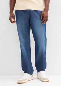 Lot de 2 jeans classiques &agrave; taille &eacute;lastiqu&eacute;e en denim estival - bleu - taille 48 - 100% coton - bonprix