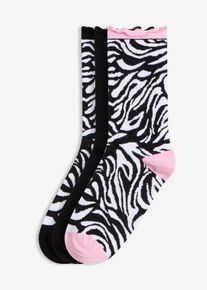 Lot de 3 paires de chaussettes - noir - taille 35-38 avec coton - bonprix