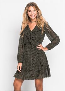 Robe courte style portefeuille - vert - taille 42 - bonprix