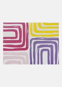 Paillasson lavable au motif graphique - multicolore - taille 38x59 cm - bonprix