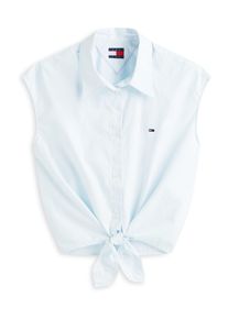 Tommy Jeans Kvinnor Blus ljusbl&aring; / vit Storlek XL