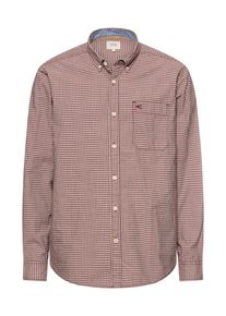 Camel Active, M&aelig;nd, Skjorte, Carminr&oslash;d / Hvid, St&oslash;rrelse XL