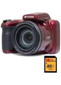 Agfaphoto Digitale Bridgekamera mit 40-fach Zoom, 20 Megapixel, Full HD Video, optischer Bildstabilisierung (20 Mpx), Kamera, Rot