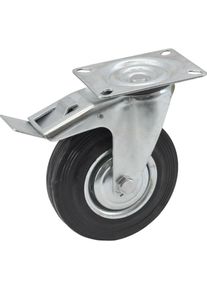 Awtools, M&ouml;belrollen, Schwarze Gummi-Schwenkradbremse